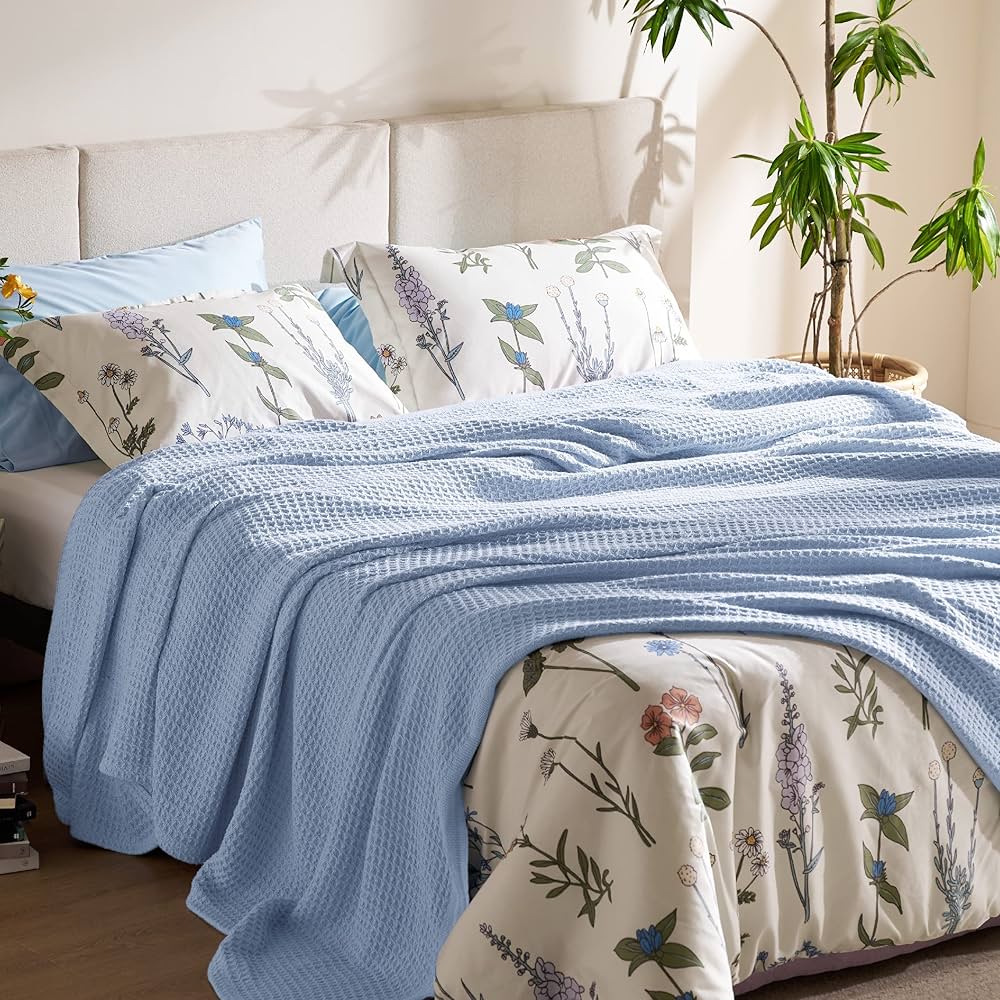 布団・毛布 Blueberry Amazon.com: Bedsure Navy Blue Fleece Blankets King Size